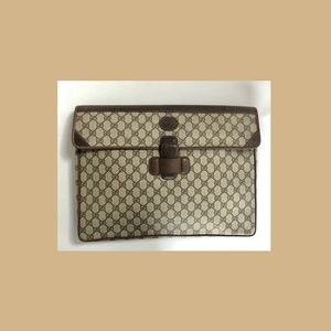 COPY - AUTH Vintage Gucci Brown Document Holder